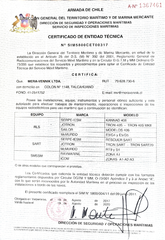 Certificado oficial 2